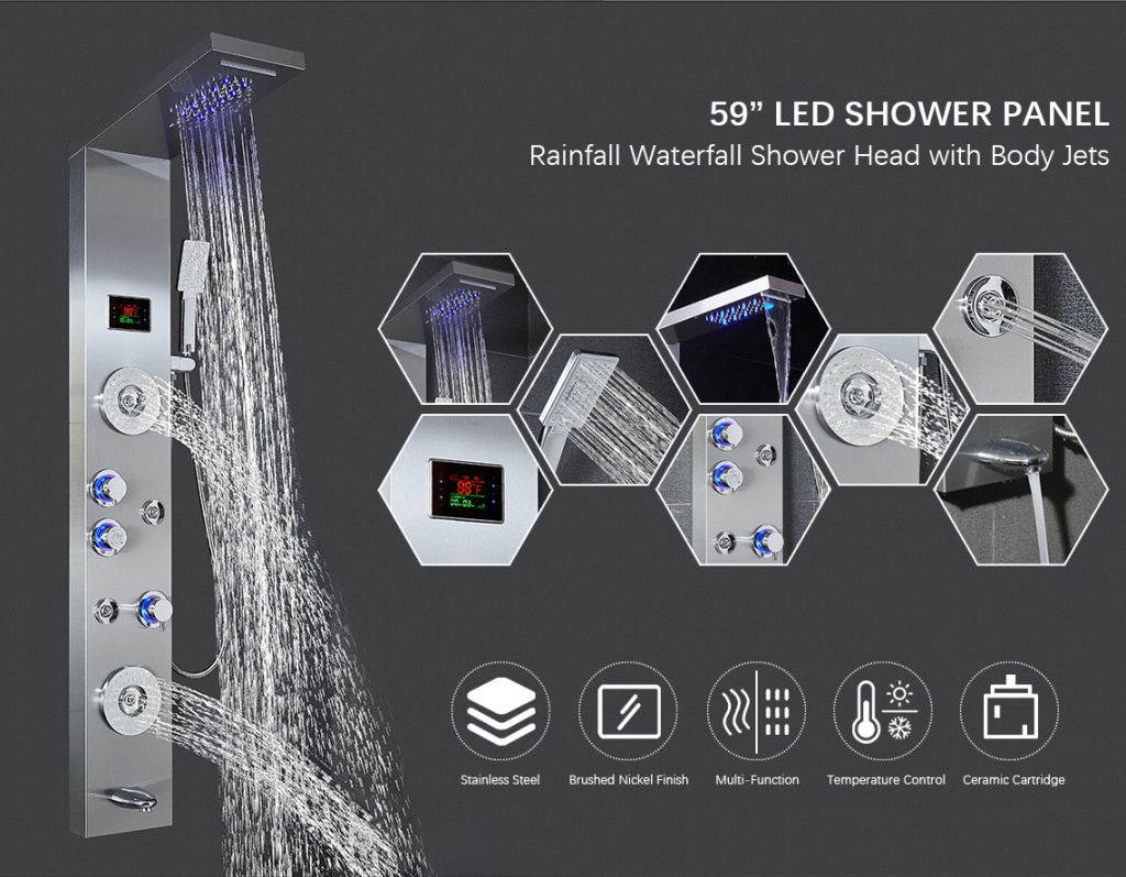 The best shower panel will outperform any shower system or shower head ten-fold. Upgrade your bathroom. Reconfigure your shower experience with this budget-friendly purchase.